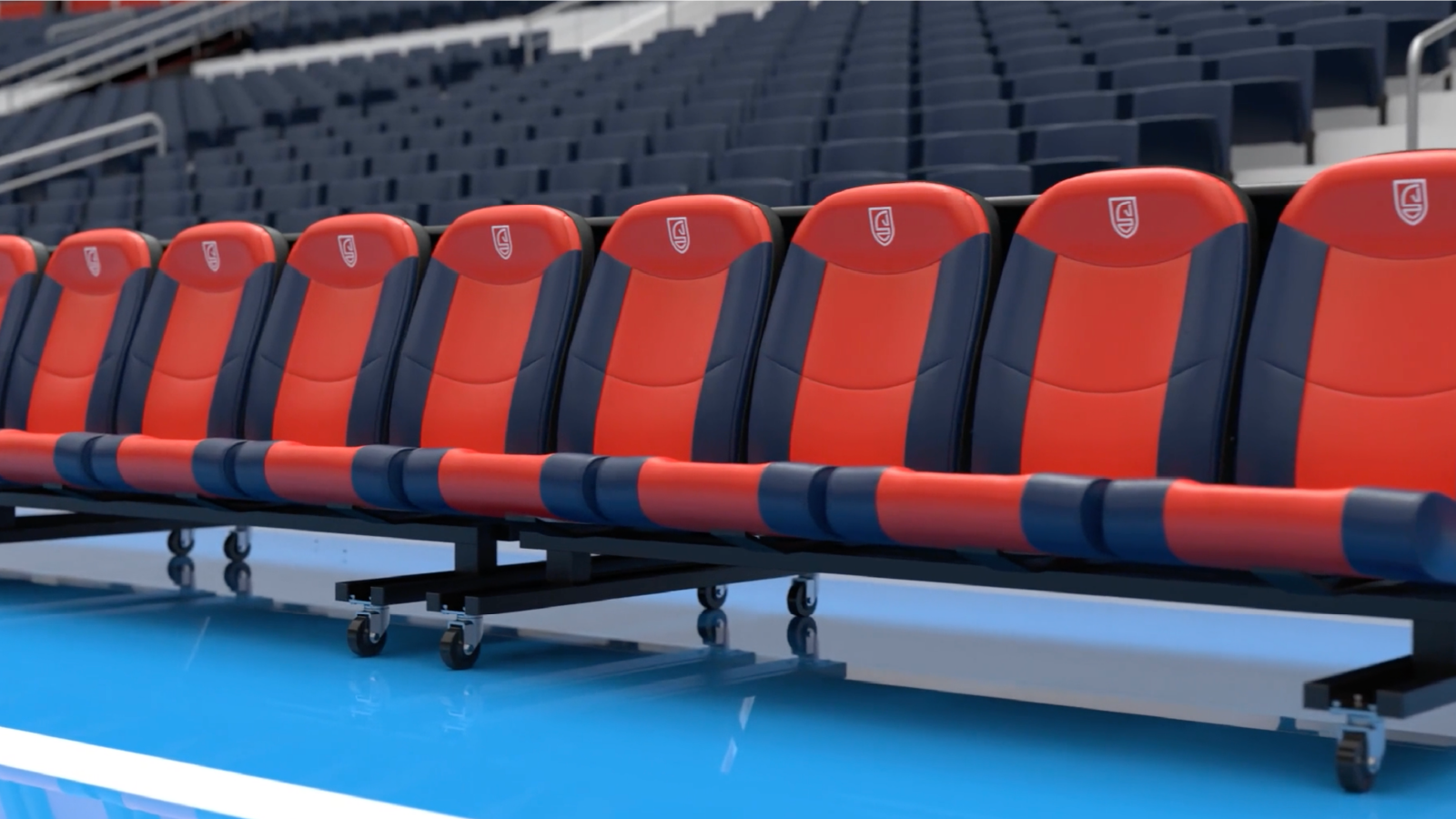 Banc de touche haut-de-gamme pour le handball